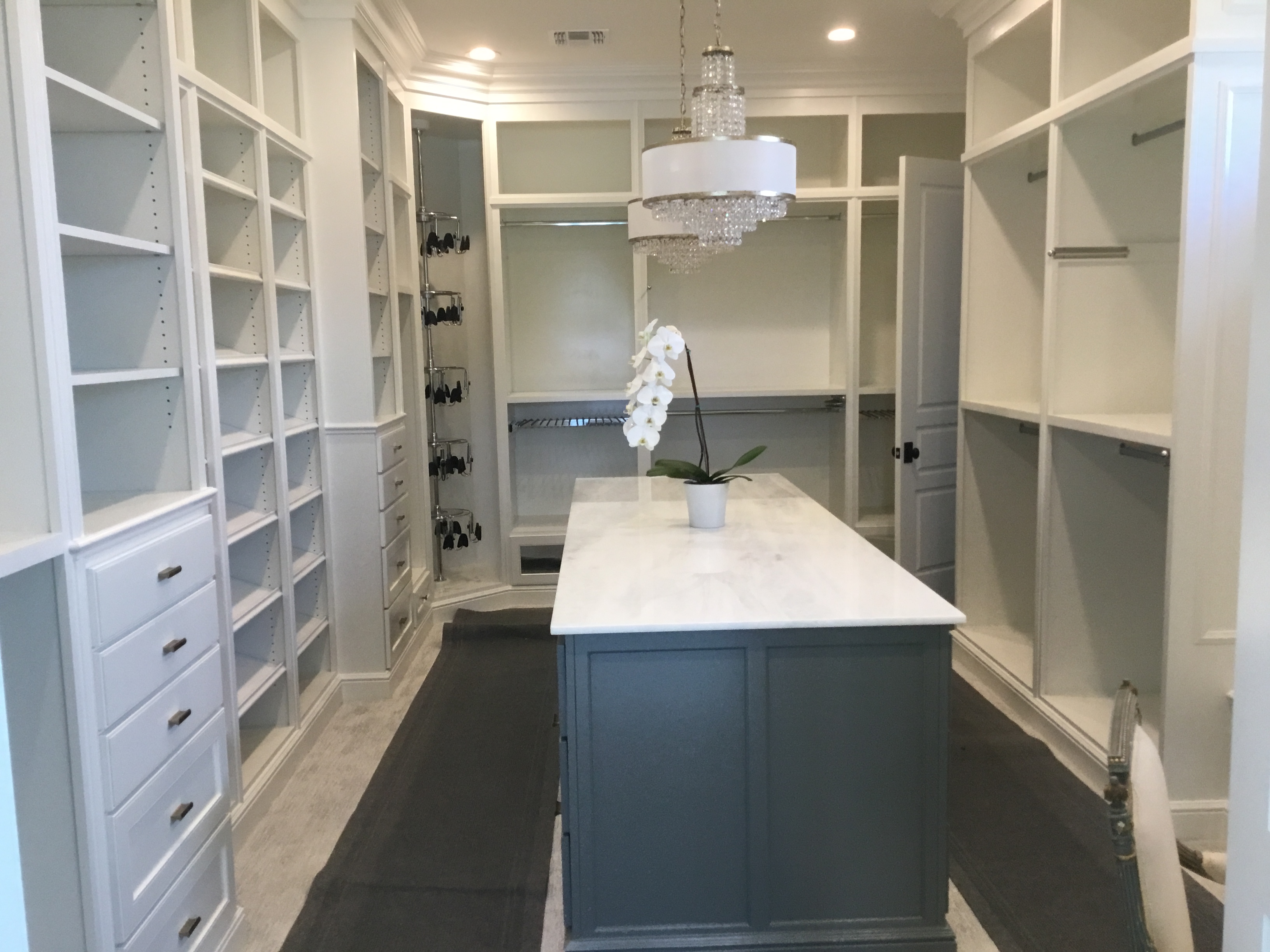 image of custom master closet cabinets