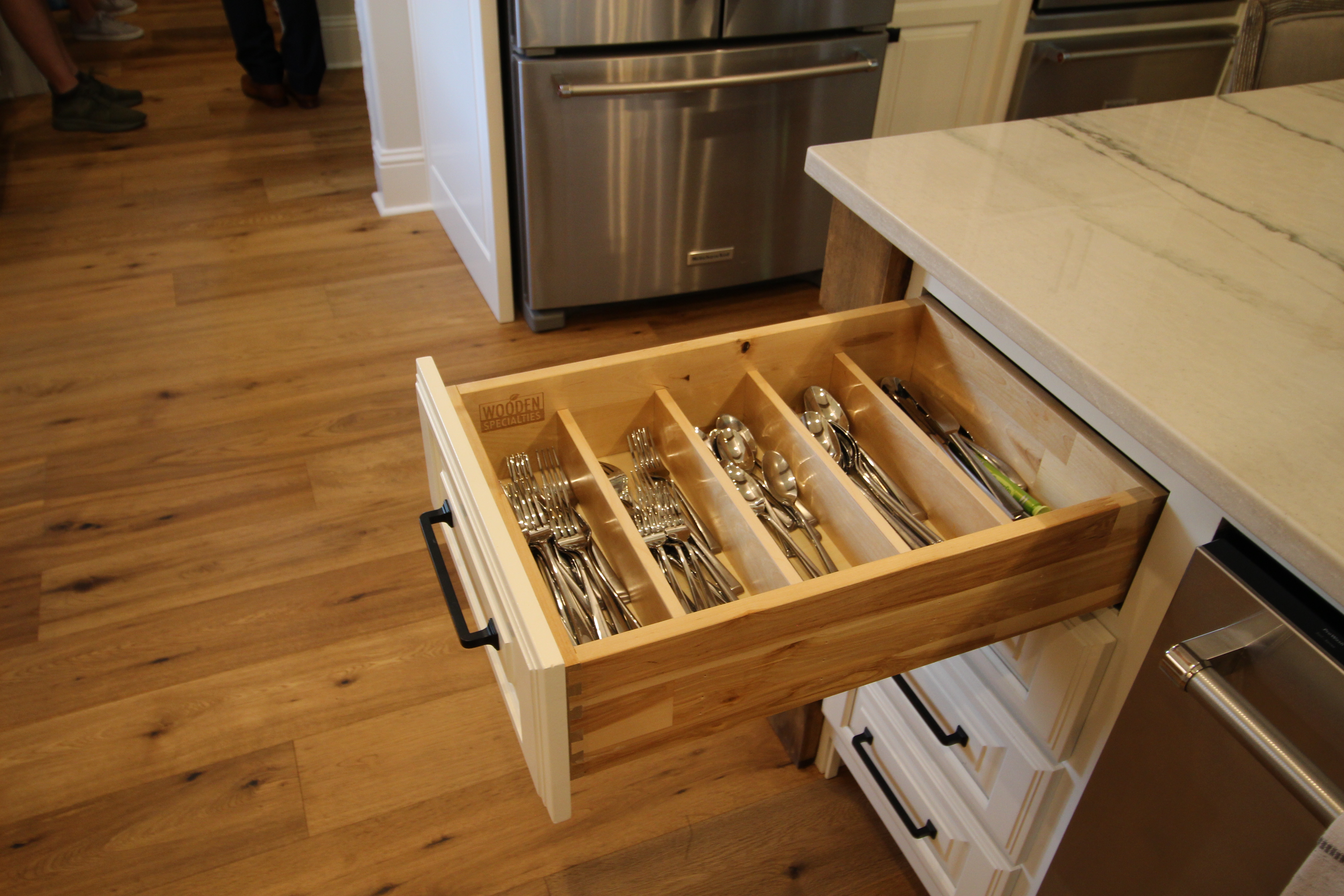 image of a custom kitchen cabinet for silverware
