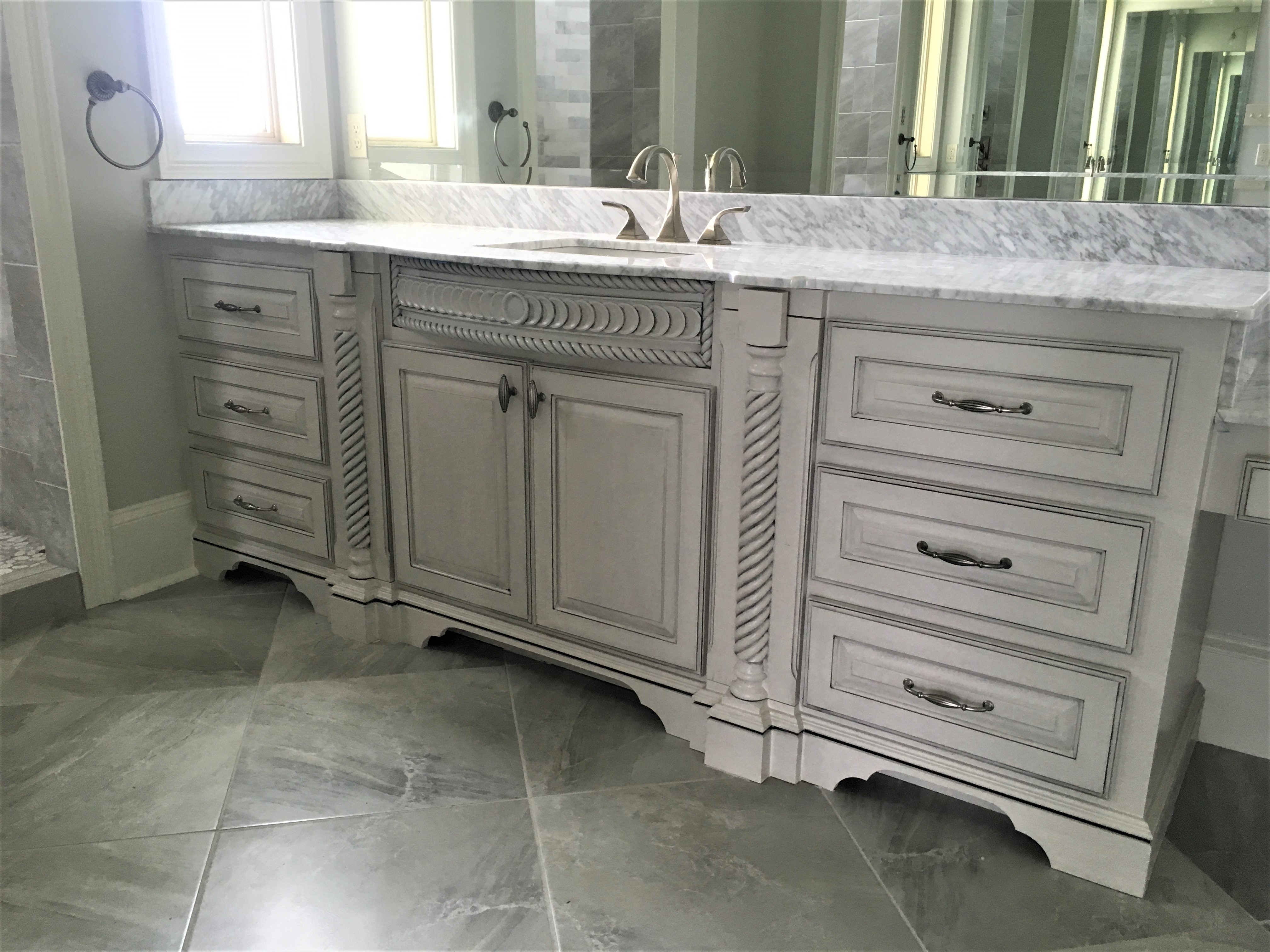 image of custom bathroom cabinets